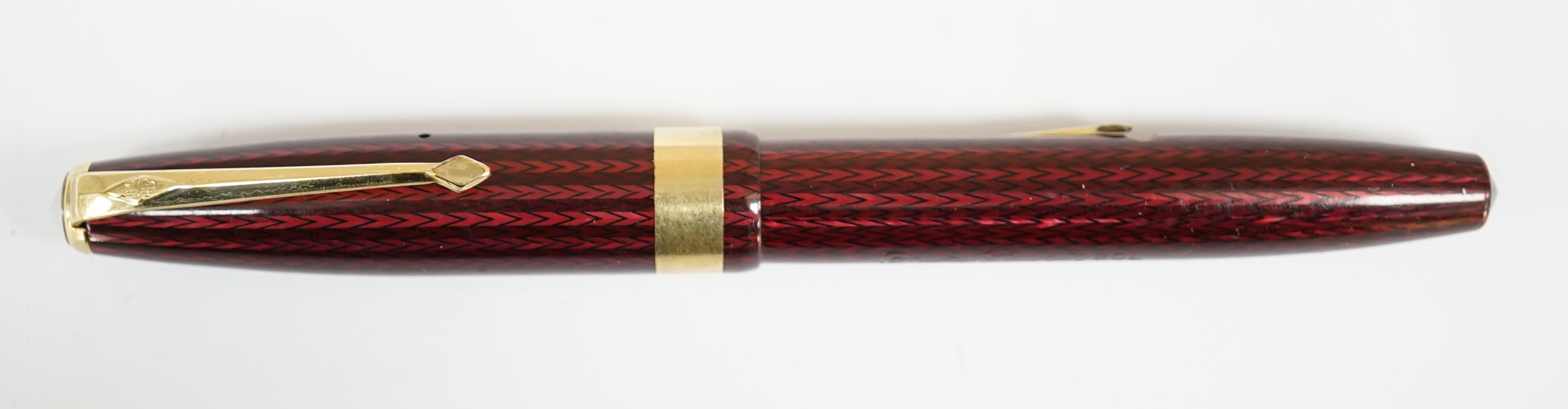 A Conway Stewart No.60L in red herringbone